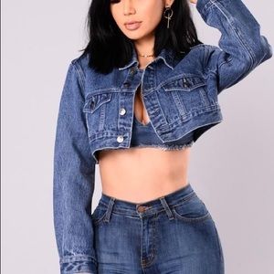 Denim Cropped Jean Jacket